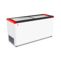 Ларь морозильный GELLAR FG 600 С прямое стекло красный (пропан)