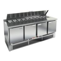 Стол для салатов Hicold SLE1-1111GN с крышкой