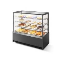 Витрина кондитерская VETE KUB 130 серый матовый/шлифованная нержавейка