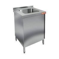 Стол пристенный Hicold НСЗ1М-6/6БЛ с ванной моечной Стол пристенный Hicold НСЗ1М-6/6БЛ с ванной моечной